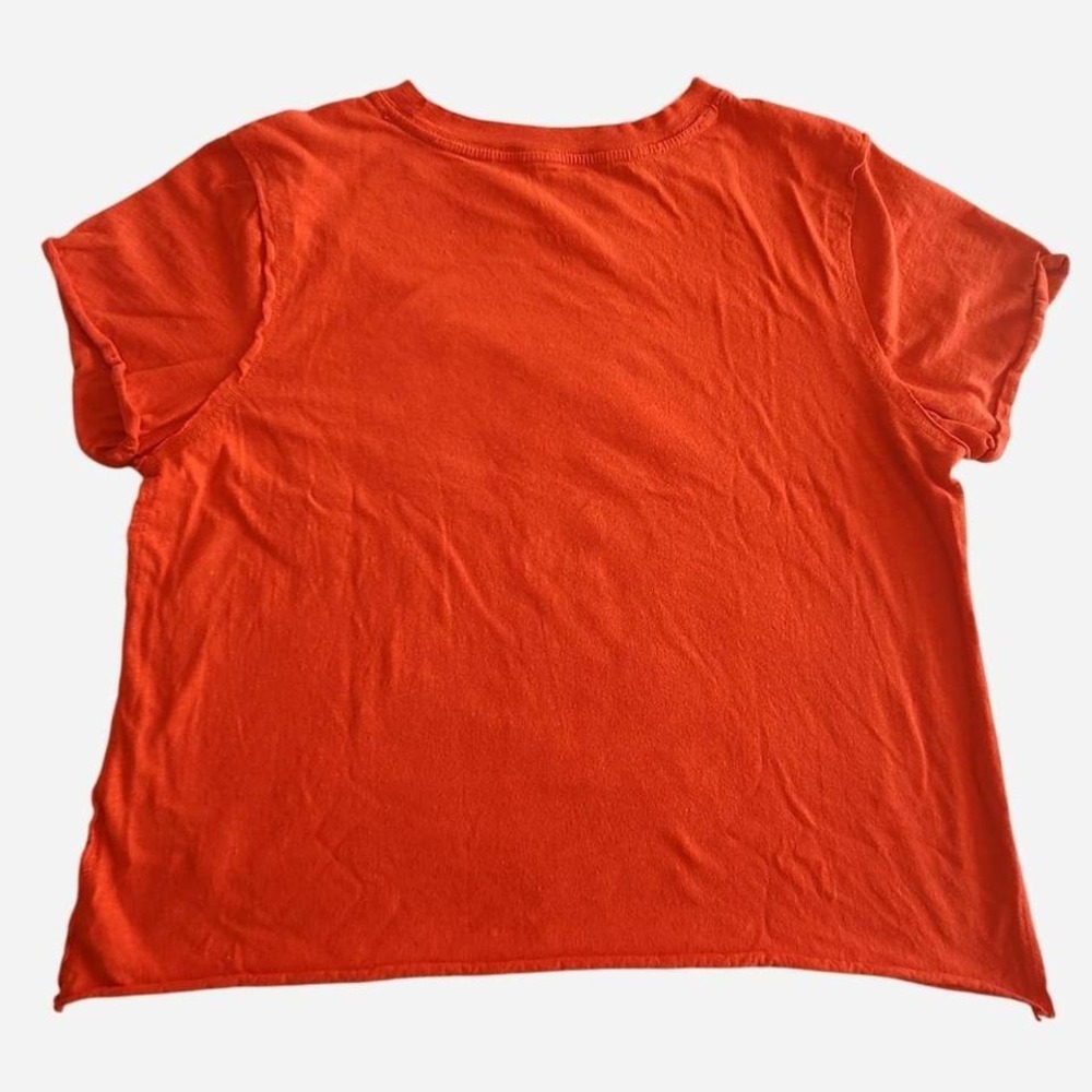 Anthropologie by Lou Benesch Aries short sleeve red cotton crop top - Picture 2 of 6